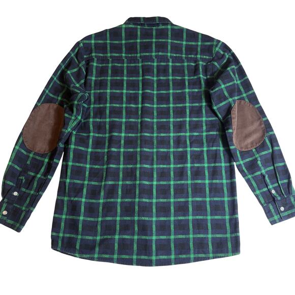 Dangerous Man Brewing Company Men Flannel Shirt Elbow Patch Pearl Bottons Size M - Picture 2 of 13